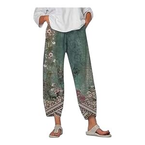 Japanese Art Print Wide Leg Capri